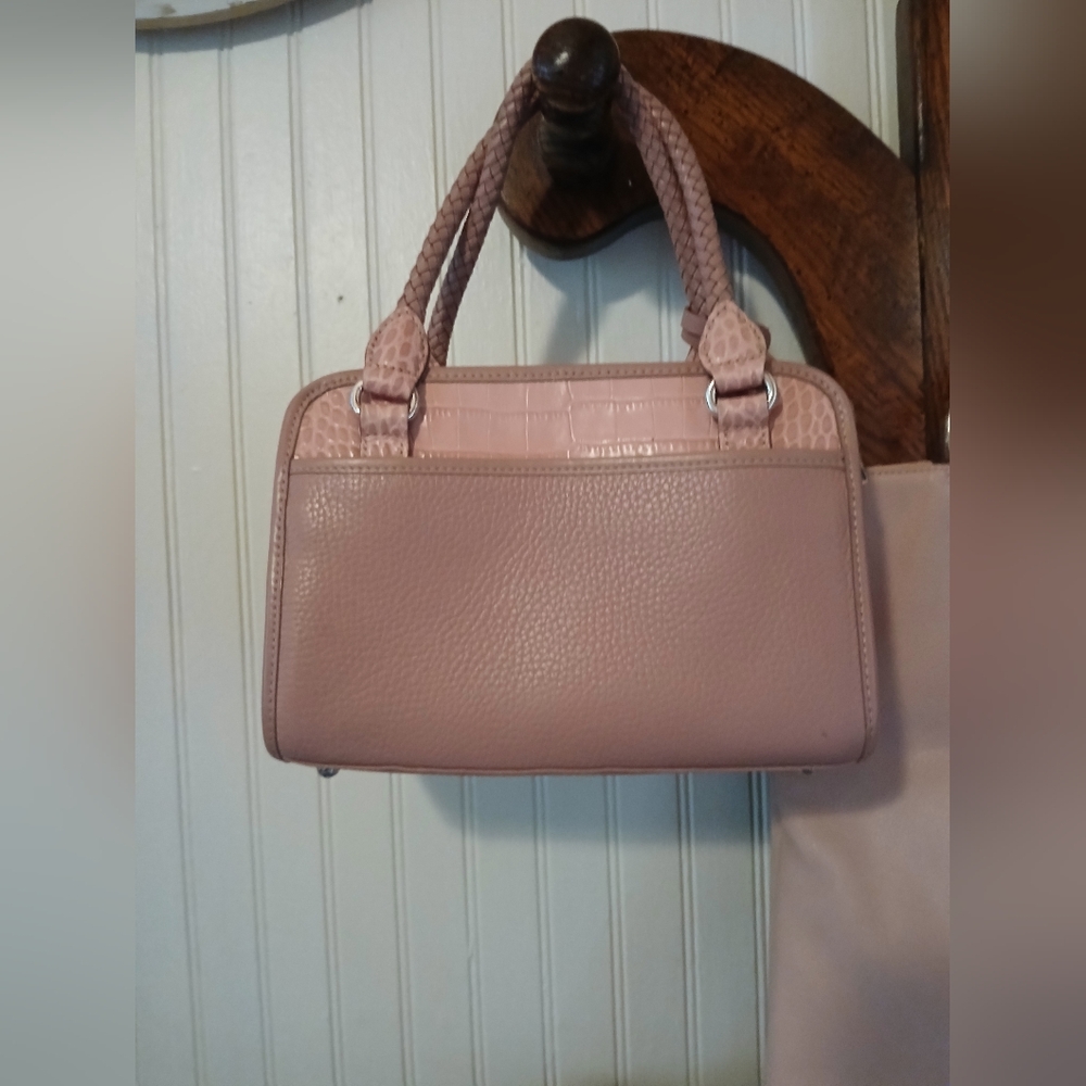 Stylish Pink and Brown Women's Handbag - Picture 2 of 7